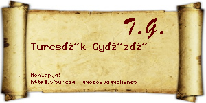 Turcsák Győző névjegykártya